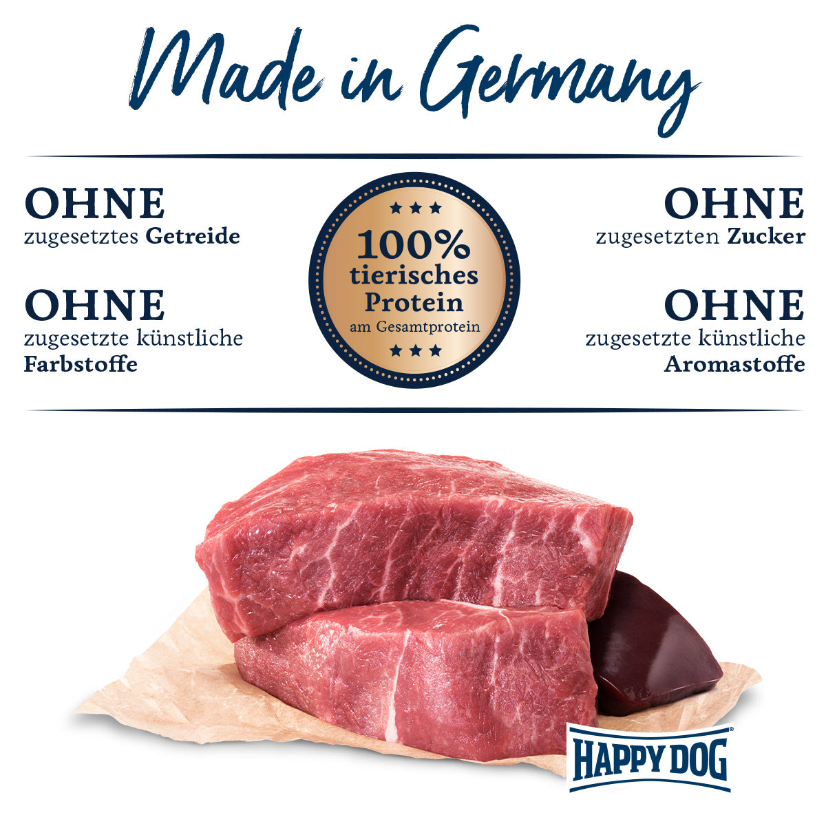 Happy Dog Sensible Pure Germany Rind Pur 800 g