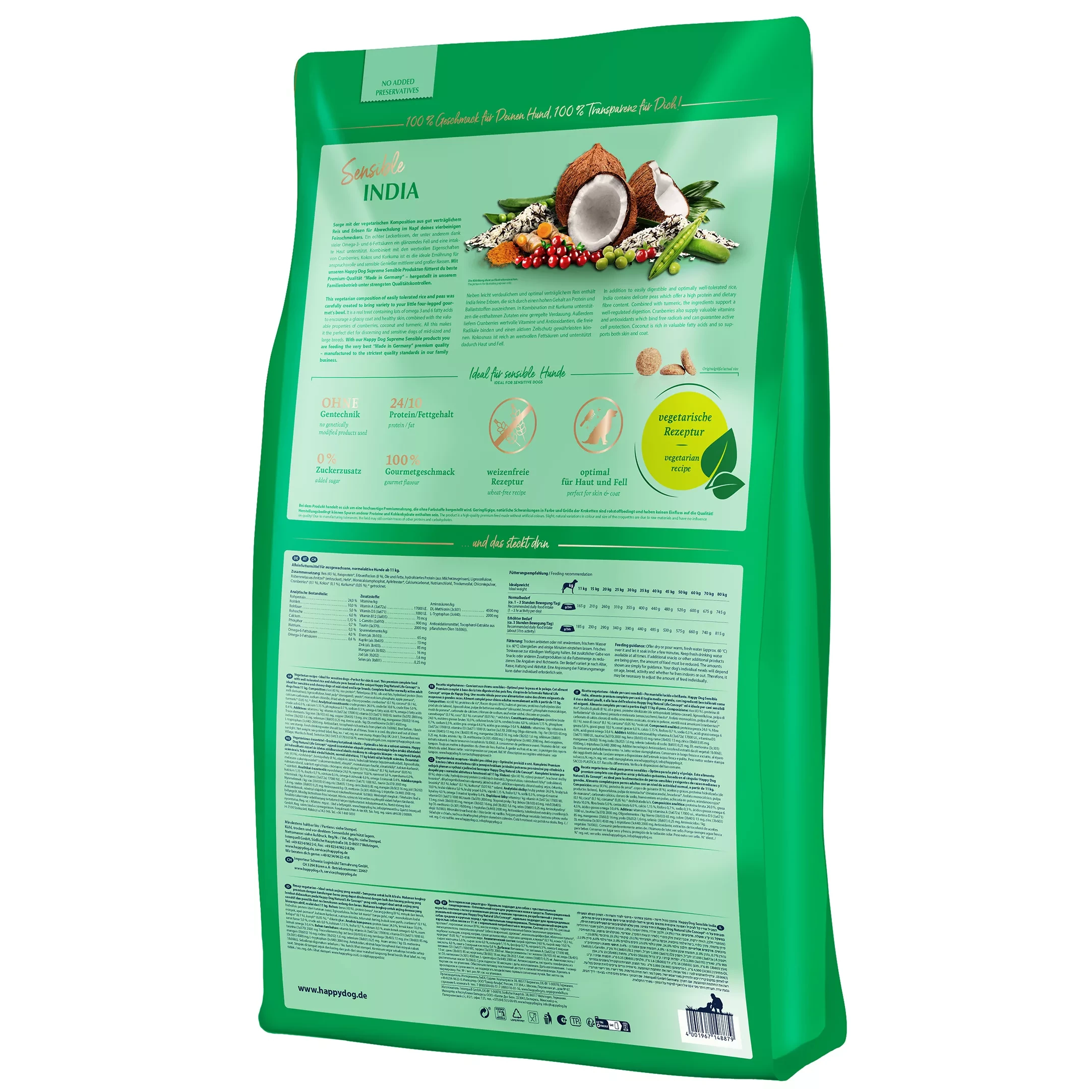 Happy Dog Sensible India Reis & Erbsen