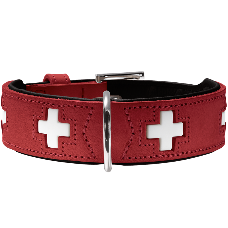 Halsband Swiss - rot - XS (24 – 28 cm)