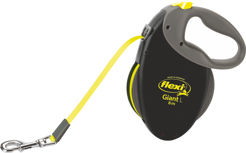 Flexi Giant - Leine - schwarz/neon - L, 8 m / bis 50 kg