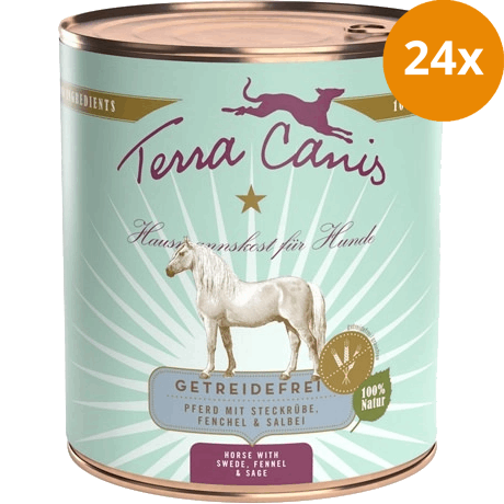 Terra Canis Menü Sensitive getreidefrei Pferd mit Steckrüben, Fenchel & Salbei 800 g