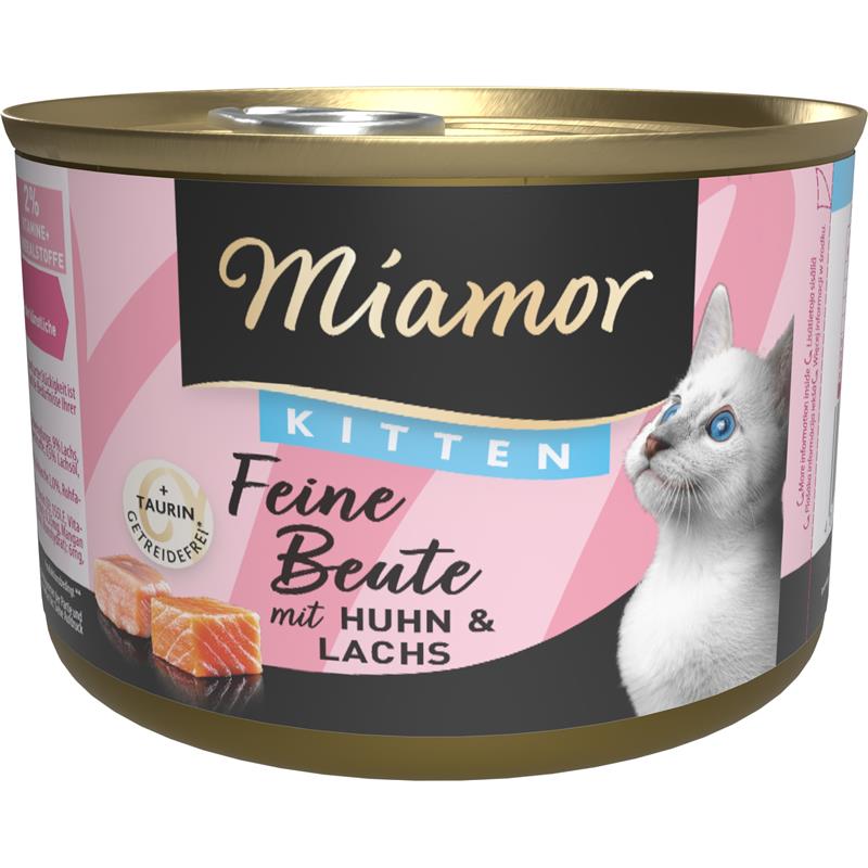 Miamor Dose Feine Beute Kitten Huhn & Lachs 185g