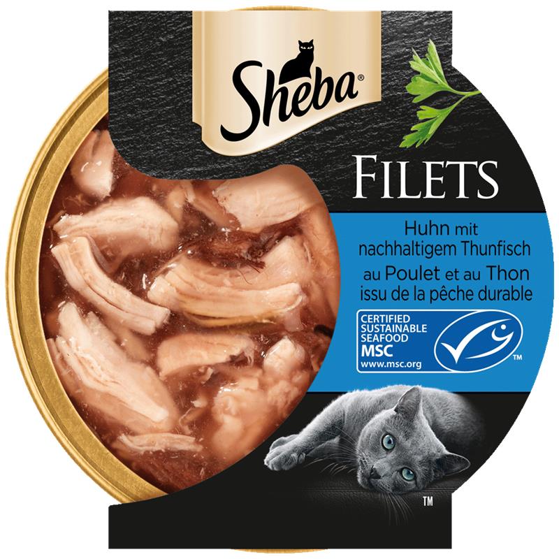 Sheba Schale Filets Huhn mit Thunfisch MSC 60g