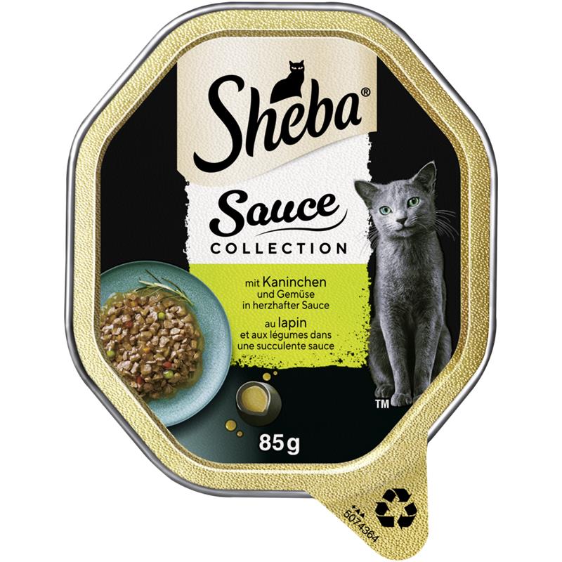 Sheba Schale Sauce Collection Kaninchen & Gemüse in herzhafter Sauce 85g