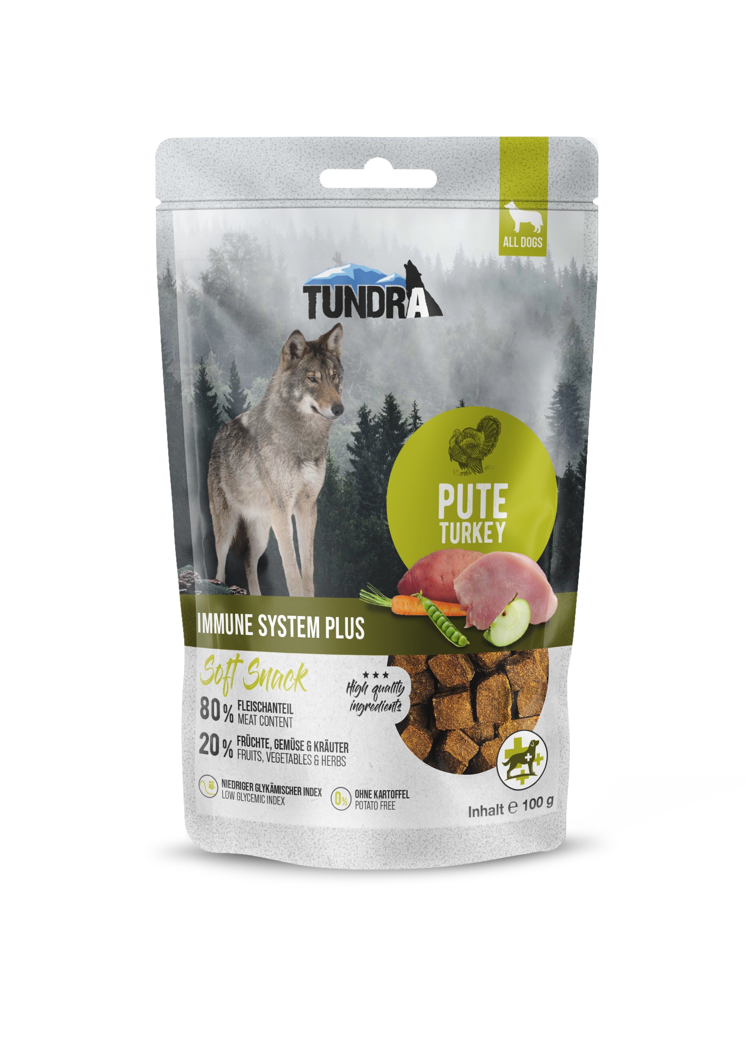 Tundra Dog Snack Immune System Pute 100g