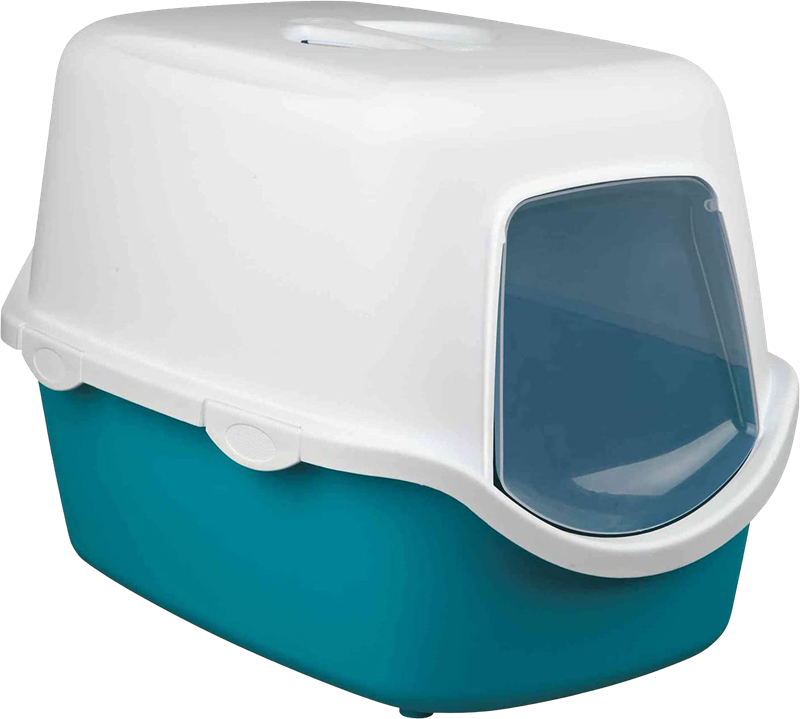 Katzentoilette Vico - türkis / weiß