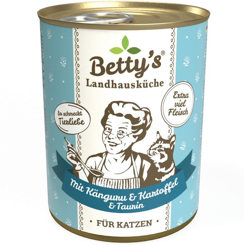 Bettys Landhausküche Katze Dose Känguru mit Kartoffeln 400 g