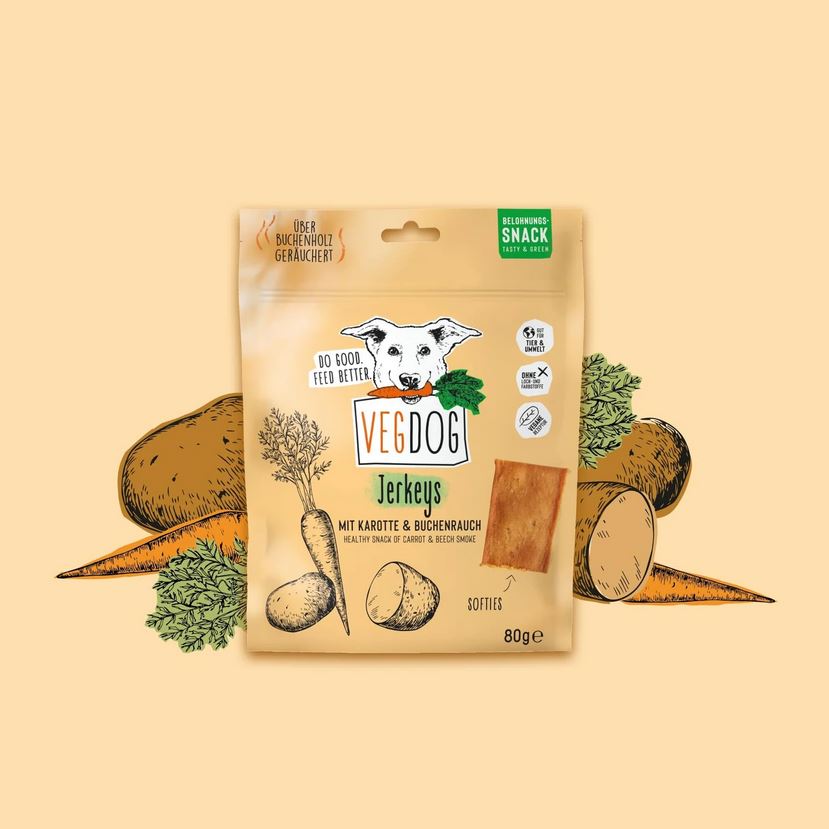 VEGDOG Jerkeys Karotten & Buchenrauch