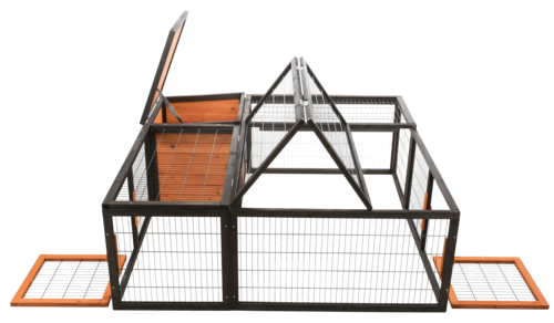 natura Freilaufgehege mit Abdeckung - 150 × 53 × 150 cm