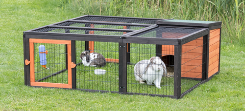 natura Freilaufgehege mit Abdeckung - 150 × 53 × 150 cm