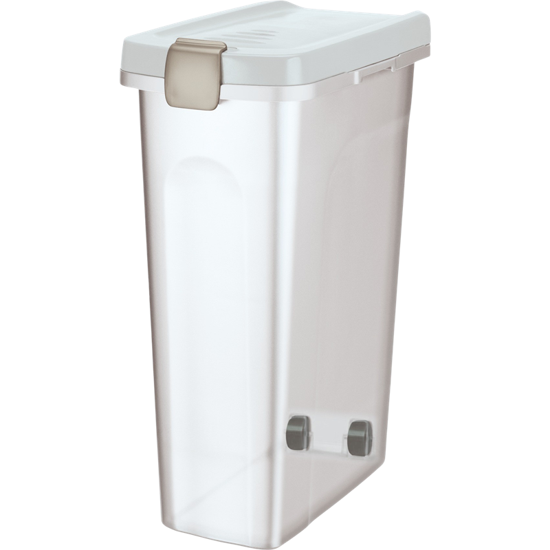 Futtertonne transparent/weiß - 25l / 24 x 51 x 39 cm