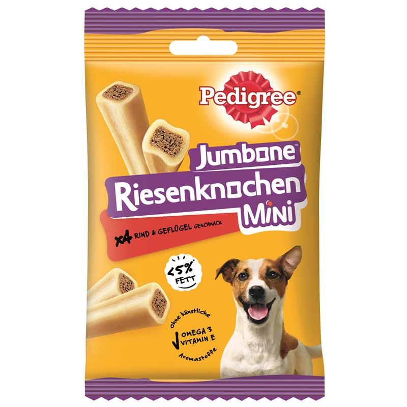 Pedigree Snack Riesenknochen Mini mit Rind & Geflügelgeschmack 160g
