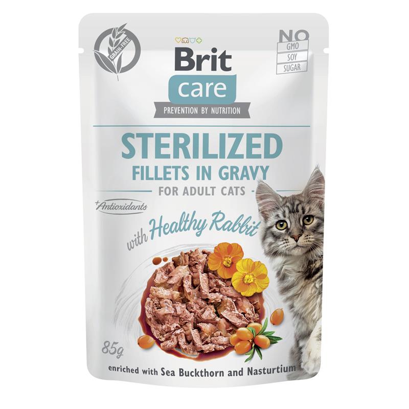 Brit Care Cat Fillets in Gravy Healthy Rabbit - Sterilized 85g