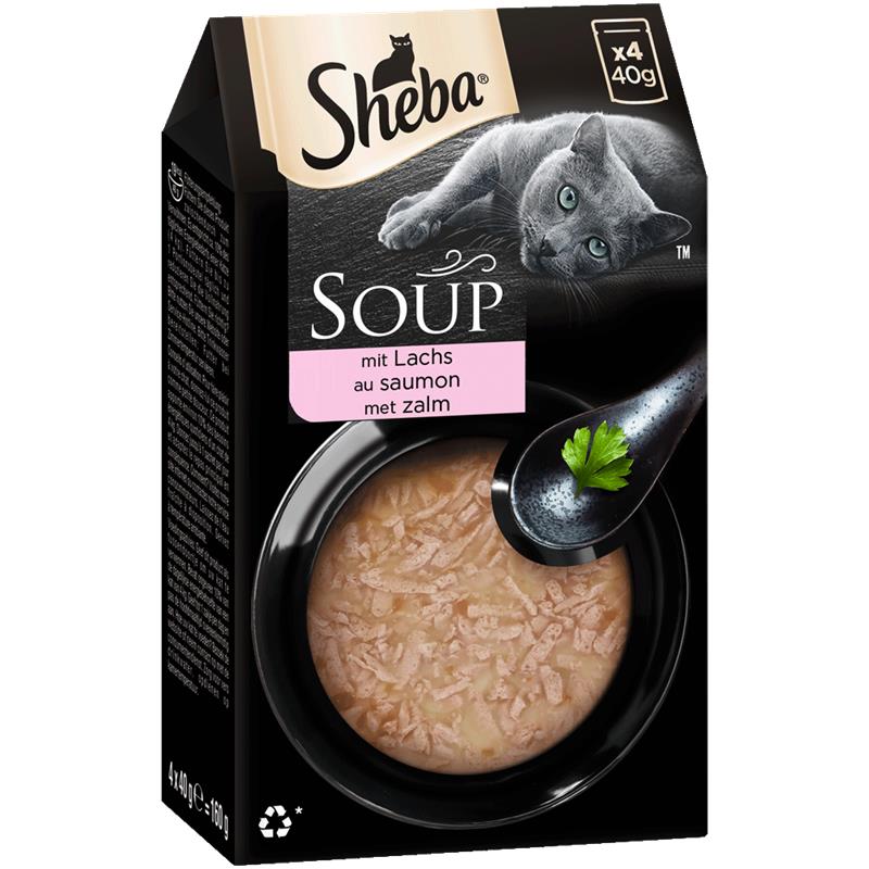 Sheba Portionsbeutel Multipack Soup mit Lachs 4x40g
