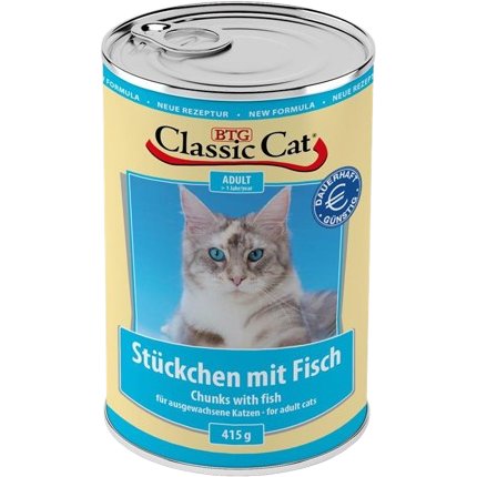 BTG Classic Cat Dose Stückchen mit Fisch 415 g