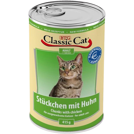 BTG Classic Cat Dose Stückchen mit Huhn 415 g