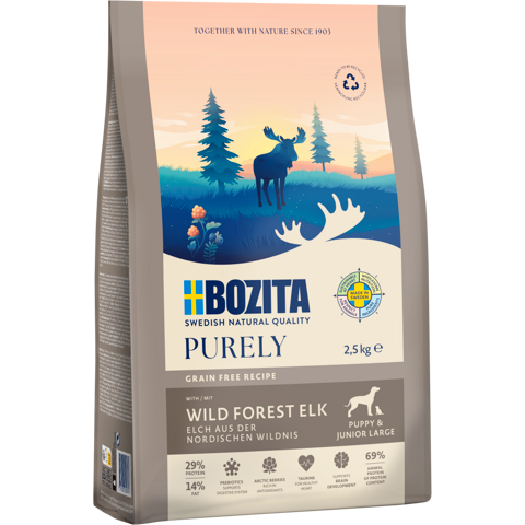Bozita Dog Purely Puppy & Junior Large mit Elch