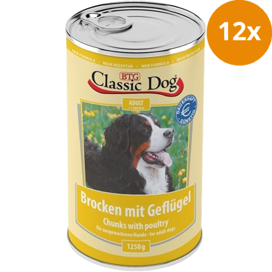 BTG Classic Dog Dose Brocken mit Geflügel 1250 g