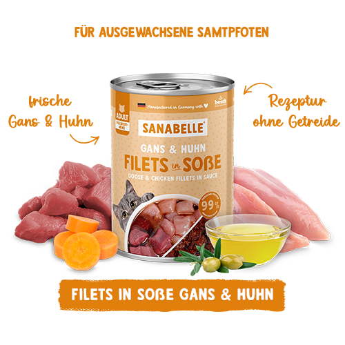Sanabelle Nassfutter mit Gans & Huhn 380 g