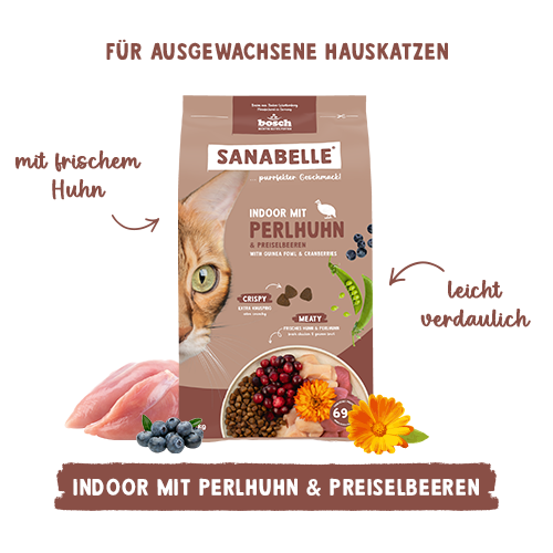 Sanabelle Indoor mit Perlhuhn