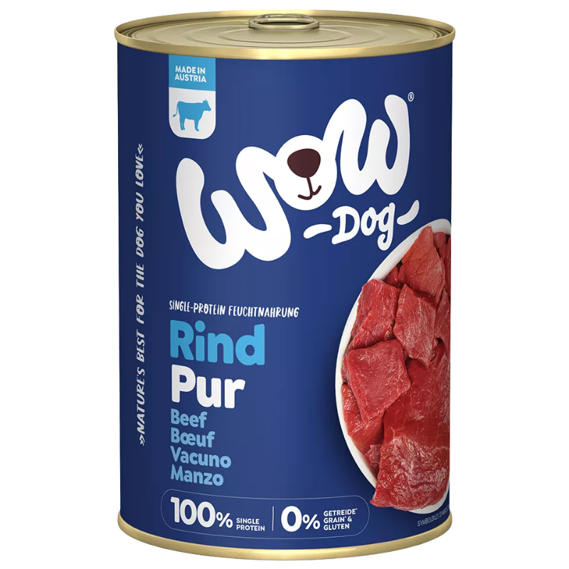Wow Dog Dose Adult Pur Rind 400g