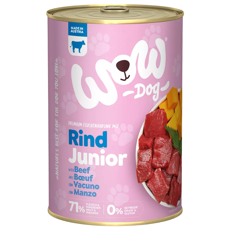 Wow Dog Dose Junior Rind 400g