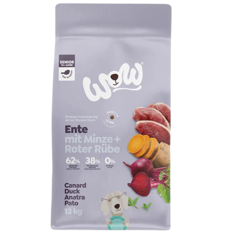 Wow Dog Trocken Senior Ente