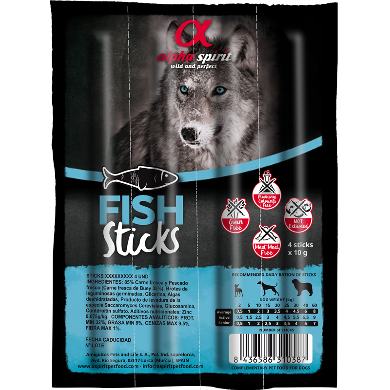 alpha spirit Ristra Stick Fisch 40 g