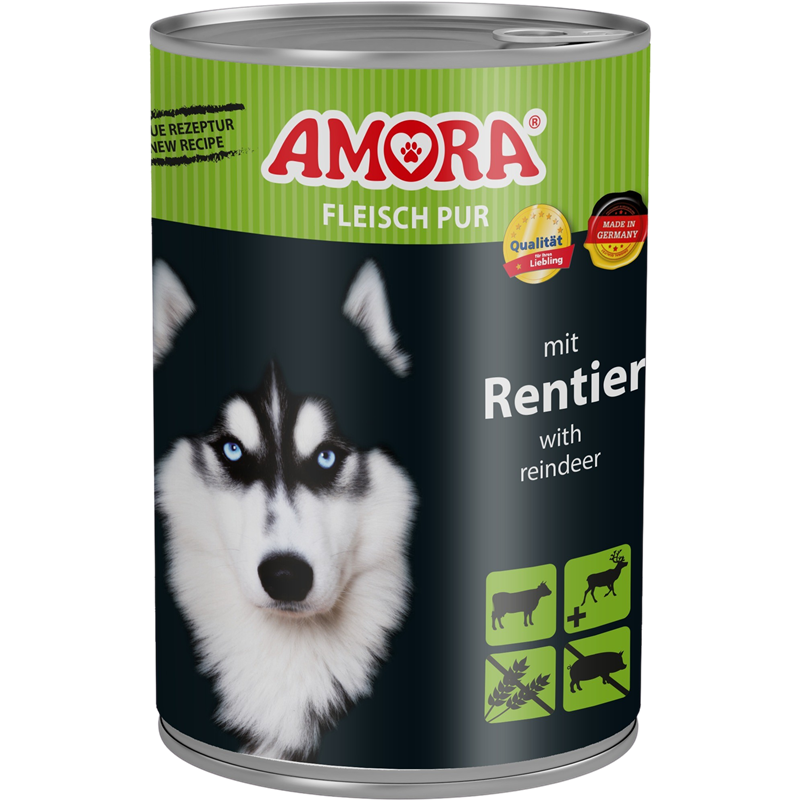 AMORA Fleisch Pur Adult Rentier 400 g
