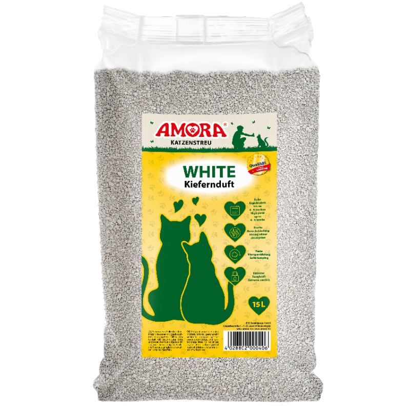 AMORA Katzenstreu White Kiefernduft