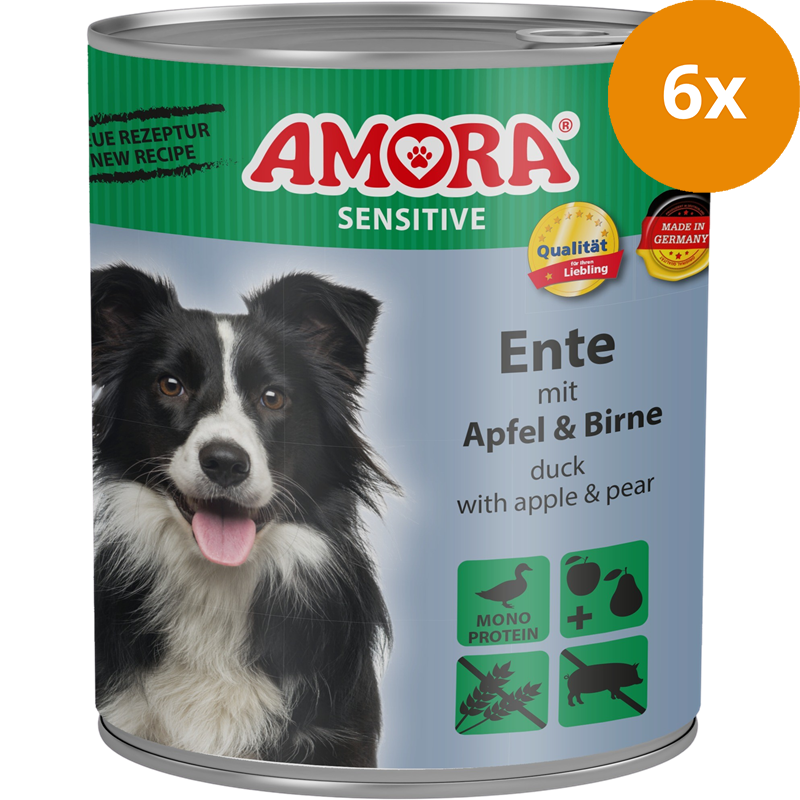 AMORA Sensitive Ente, Apfel & Birne 800 g