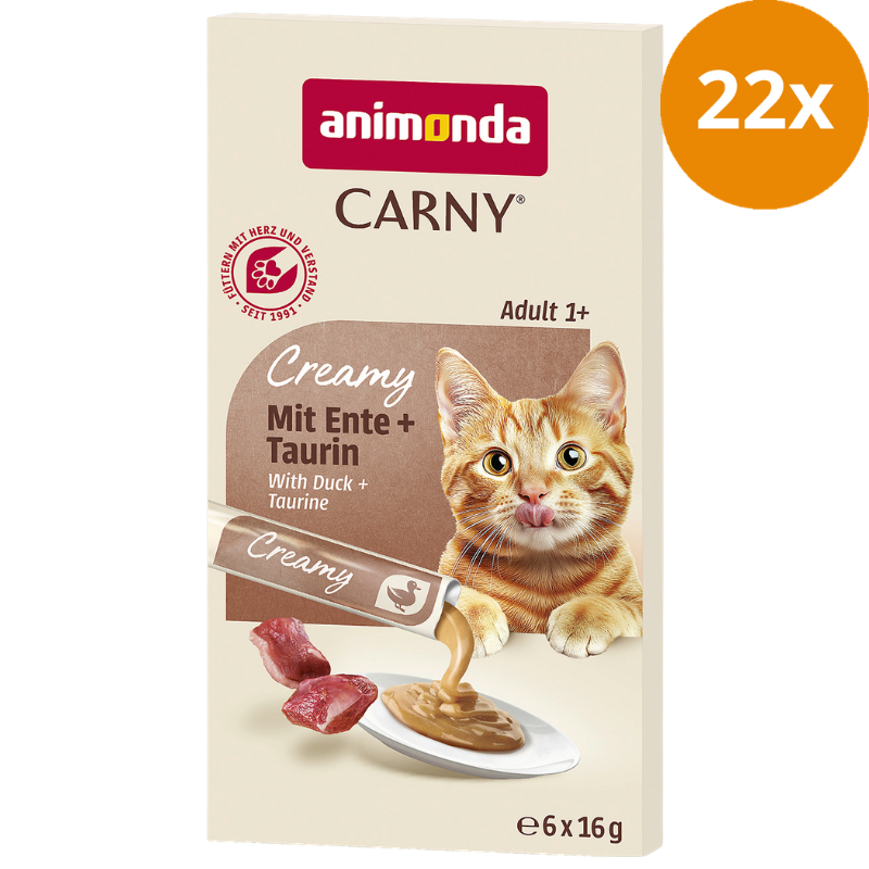Animonda Cat Carny Creamy Adult mit Ente & Taurin 6 x 16 g