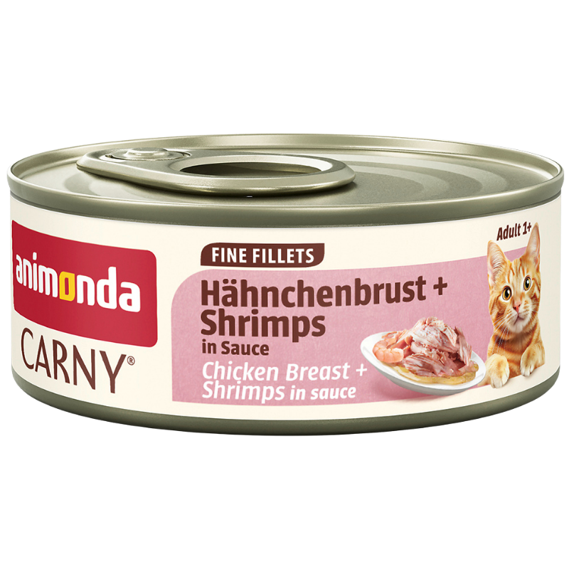 Animonda Cat Carny Fine Fillets Adult Hühnchenbrust & Shrimps in Sauce 60 g