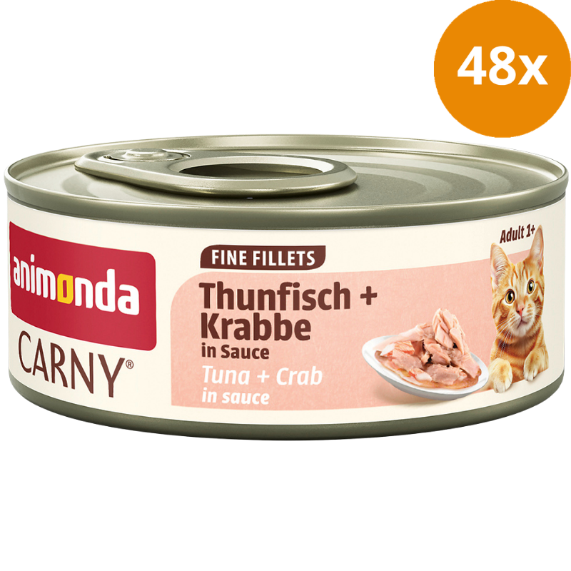 Animonda Cat Carny Fine Fillets Adult Weißer Thunfisch & Lachs in Gelee 60 g