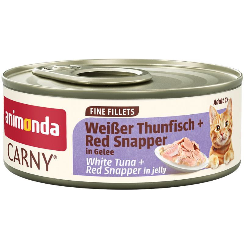Animonda Cat Carny Fine Fillets Adult Weißer Thunfisch & Red Snapper in Gelee 60 g