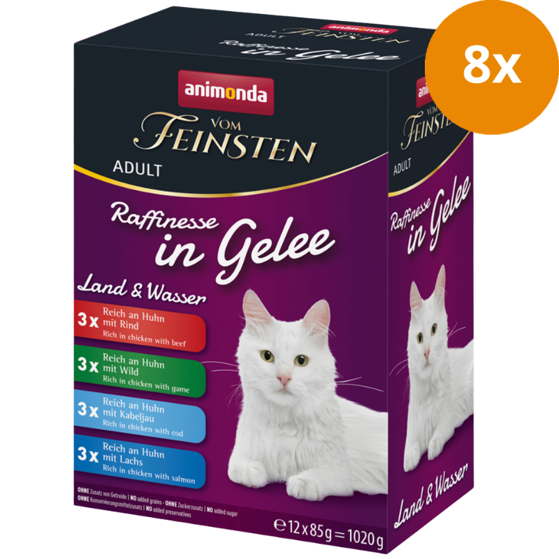 Animonda Cat vom Feinsten Raffinesse in Gelee Adult Mixpack Land & Wasser 12 x 85 g