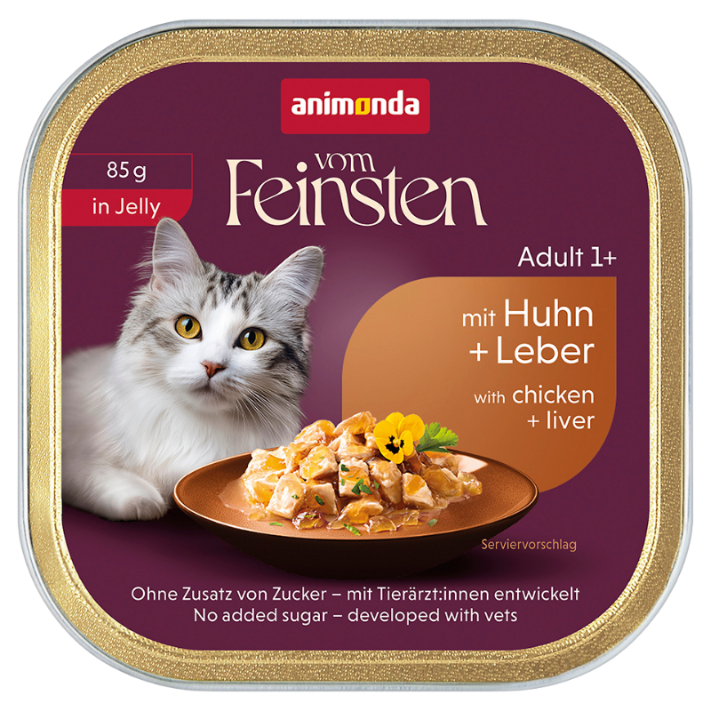 Animonda Cat vom Feinsten in Jelly Adult mit Huhn & Leber 85 g