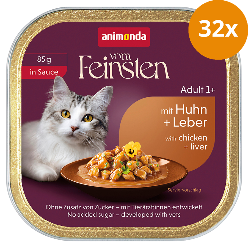 Animonda Cat vom Feinsten in Sauce Adult mit Huhn & Leber 85 g