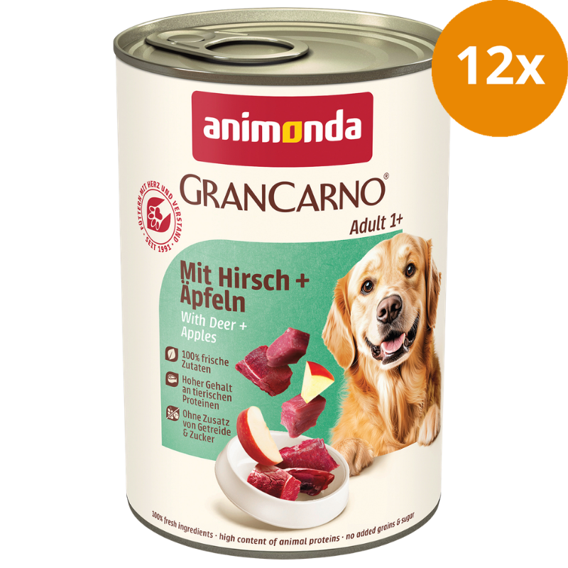 animonda GranCarno Adult mit Hirsch & Äpfeln 400 g