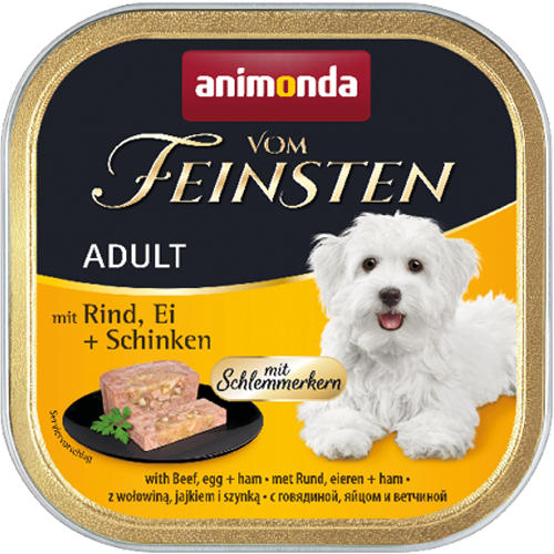 animonda Vom Feinsten Adult mit Schlemmerkern Rind, Ei + Schinken 150 g