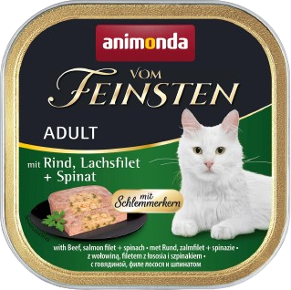 animonda Vom Feinsten mit Schlemmerkern Rind, Lachsfilet & Spinat 100 g