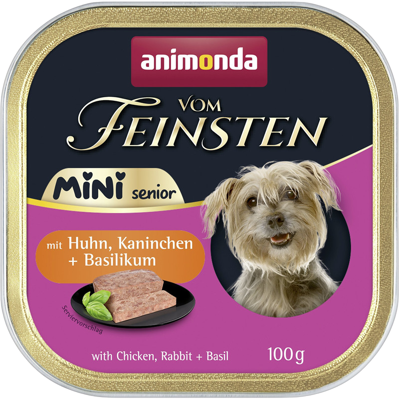 Animonda vom Feinsten Mini Senior mit Huhn, Kaninchen & Basilikum 100 g