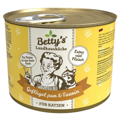 Bettys Landhausküche Katze Dose Geflügel pur 200 g