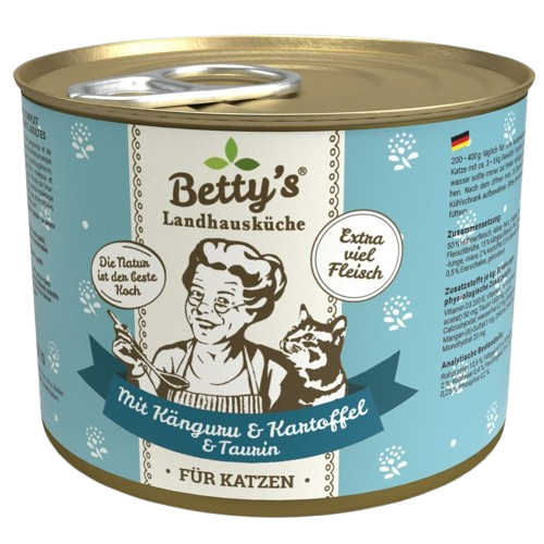 Bettys Landhausküche Katze Dose Känguru mit Kartoffeln 200 g