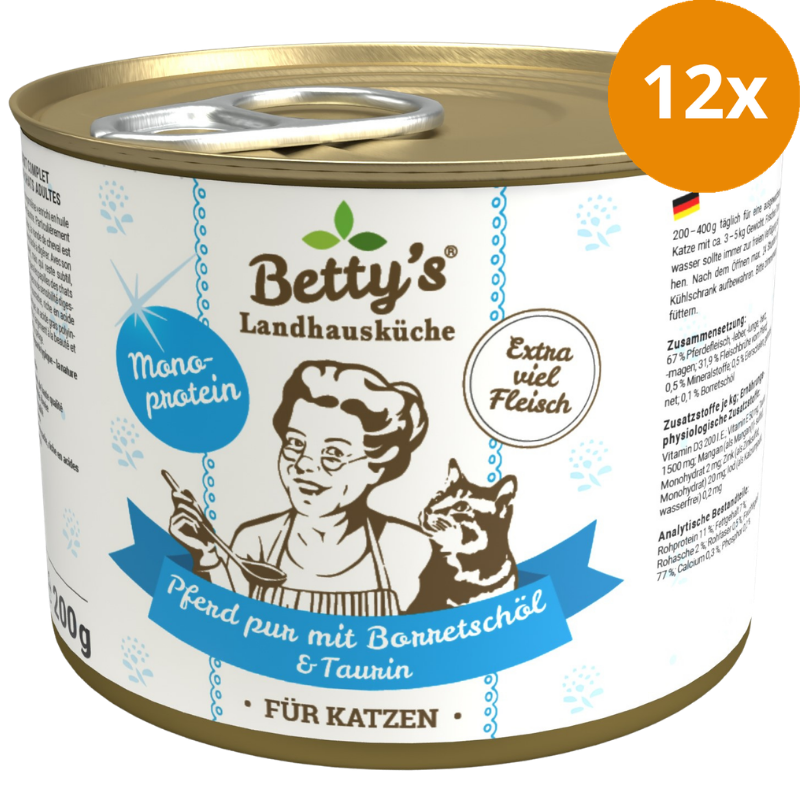 Bettys Landhausküche Katze Dose Pferd Pur 200 g