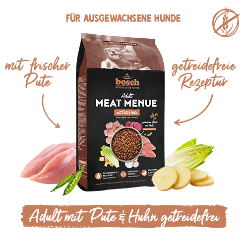 bosch MEAT MENUE Adult mit Pute & Huhn getreidefrei