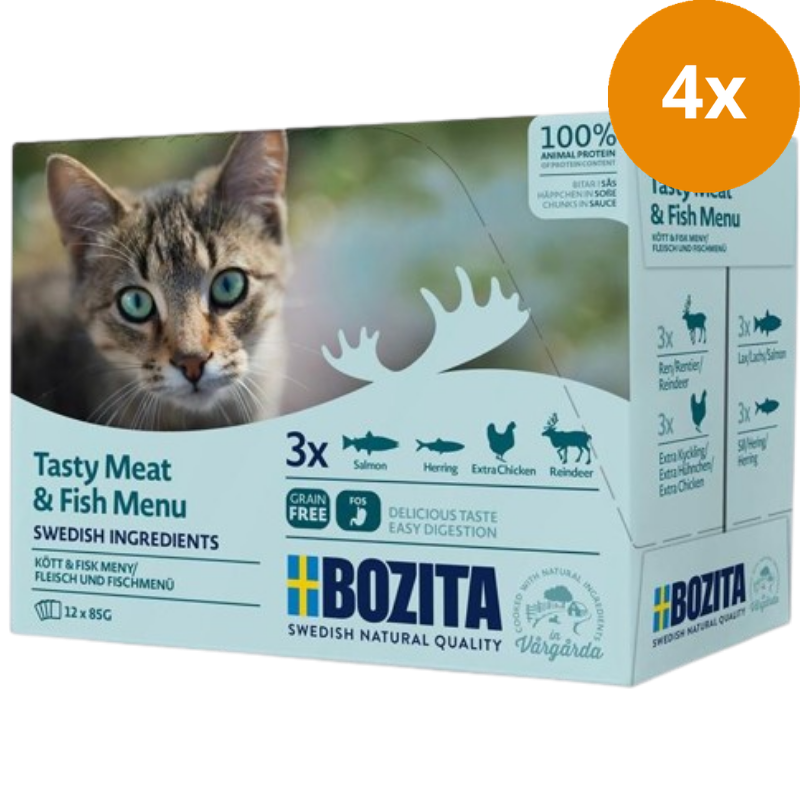 Bozita Fisch & Fleisch Häppchen in Sauce Multibox