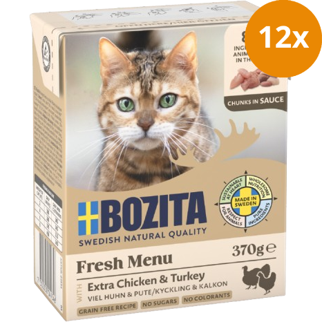 Bozita Häppchen in Soße Hühnchen & Pute 370 g