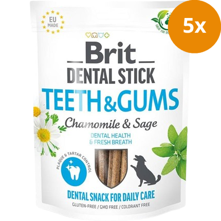 Brit Dog Snack Dental Stick Teeth & Gums - Chamomile & Sage 251 g