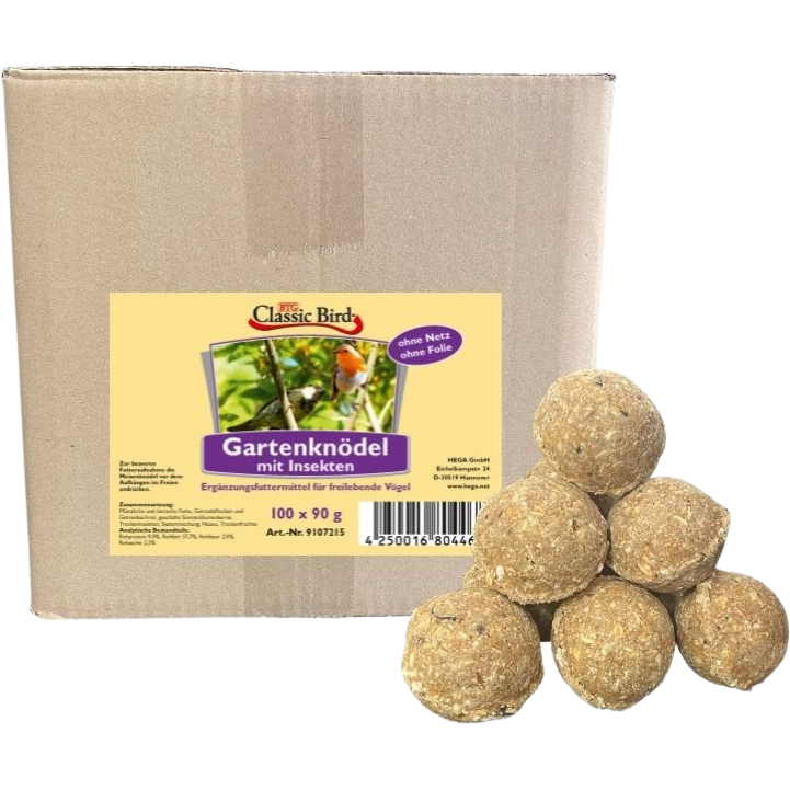 BTG Classic Bird Gartenknödel mit Insekten ohne Netz & ohne Folie